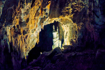 The internal of the famous karst cave of 