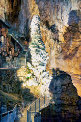 The internal of the famous karst cave of 