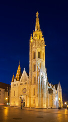 Fototapeta na wymiar Matthias church at Szentharomsag square in Budapest. Hungary