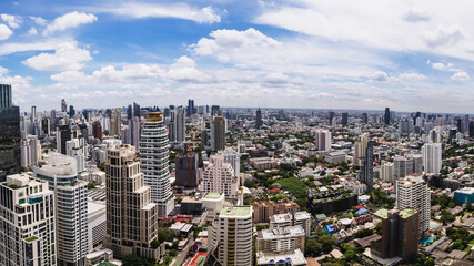 Fototapeta premium Bangkok, Thailand - July 7 2021: Sukhumvit, downtown Bangkok ,Thailand