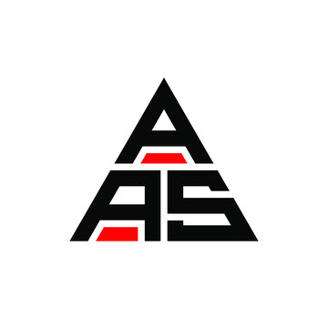 AAS triangle letter logo design with triangle shape. AAS triangle logo design monogram. AAS triangle vector logo template with red color. AAS triangular logo Simple, Elegant, and Luxurious Logo. AAS 
