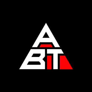 ABT triangle letter logo design with triangle shape. ABT triangle logo design monogram. ABT triangle vector logo template with red color. ABT triangular logo Simple, Elegant, and Luxurious Logo. ABT 