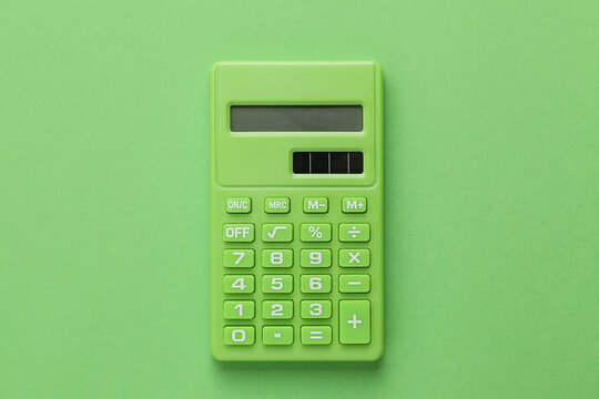 Green Calculator on Green background