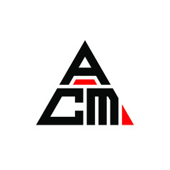 ACM triangle letter logo design with triangle shape. ACM triangle logo design monogram. ACM triangle vector logo template with red color. ACM triangular logo Simple, Elegant, and Luxurious Logo. ACM 