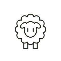 Line icon sheep side - 444003932