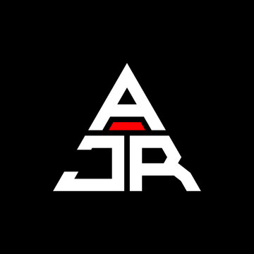 AJR triangle letter logo design with triangle shape. AJR triangle logo design monogram. AJR triangle vector logo template with red color. AJR triangular logo Simple, Elegant, and Luxurious Logo. AJR 