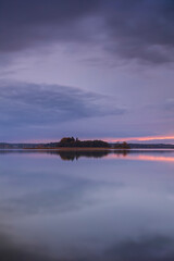 Fototapeta premium Dusk lake lansdscape