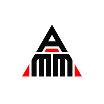 AMM triangle letter logo design with triangle shape. AMM triangle logo design monogram. AMM triangle vector logo template with red color. AMM triangular logo Simple, Elegant, and Luxurious Logo. AMM 