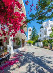 Kos Town street view in Kos Island. Kos is populer tourist destination in Greece.