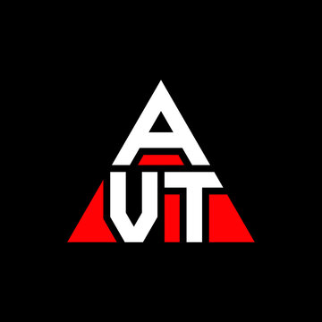 AVT triangle letter logo design with triangle shape. AVT triangle logo design monogram. AVT triangle vector logo template with red color. AVT triangular logo Simple, Elegant, and Luxurious Logo. AVT 