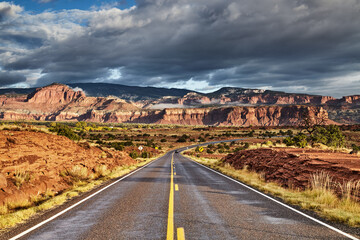Scenic highway in Utah desert