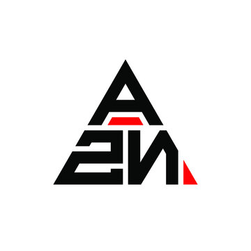 AZN triangle letter logo design with triangle shape. AZN triangle logo design monogram. AZN triangle vector logo template with red color. AZN triangular logo Simple, Elegant, and Luxurious Logo. AZN 