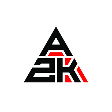 AZK triangle letter logo design with triangle shape. AZK triangle logo design monogram. AZK triangle vector logo template with red color. AZK triangular logo Simple, Elegant, and Luxurious Logo. AZK 