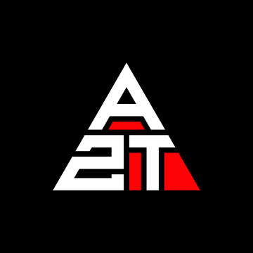 AZT triangle letter logo design with triangle shape. AZT triangle logo design monogram. AZT triangle vector logo template with red color. AZT triangular logo Simple, Elegant, and Luxurious Logo. AZT 