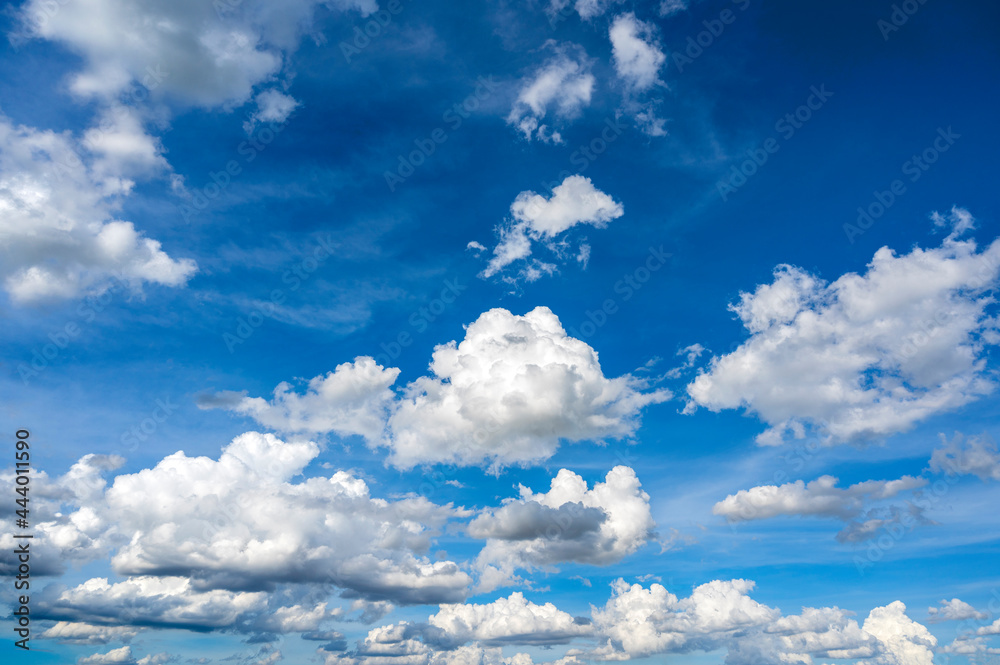 Wall mural blue sky background with clouds