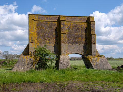 Kogelvanger van de schietbaan bij Werk aan het Spoel in Culemborg.
