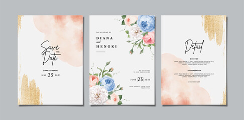 elegant floral wedding invitation card