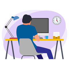 Employee working from home