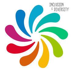 Fototapeta premium Inclusion and diversity infographic vector set, people vector logo for website
