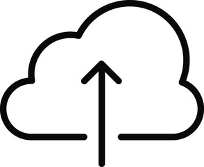Upload icon. Cloud upload file storage icon sign transparent background vector illustration