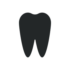 Tooth shape icon. Dental vector symbol. Oral and mouth silhouette sign. Dentist logo. 