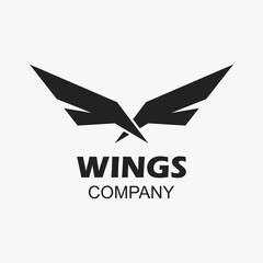 Obraz premium Falcon, eagle Logo and wings Template vector illustration design icon