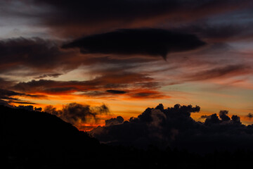 sunset in the mountains