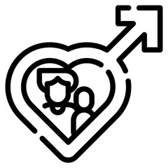 gender line icon
