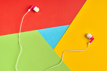 Popular browser logo from paper. Audio, multimedia concept