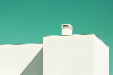 Abstract achitecture. Close up of a modern building facade.