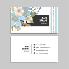 Naklejka premium Business Card Set. Vector illustration. EPS10