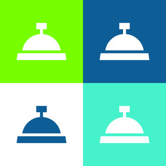 Bell Flat four color minimal icon set