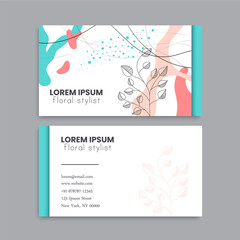 Business Card Set. Vector illustration. EPS10