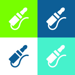 Audio Jack Flat four color minimal icon set