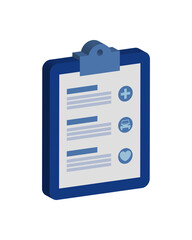 clipboard medical isometric