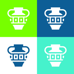 Amphora Flat four color minimal icon set
