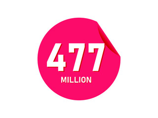 477 million texts on the white background