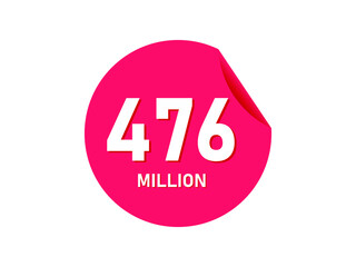 476 million texts on the white background