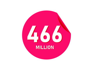 466 million texts on the white background