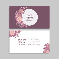 Business Card Set. Vector illustration. EPS10