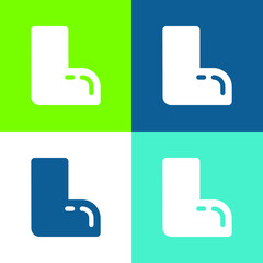 Boot Flat four color minimal icon set