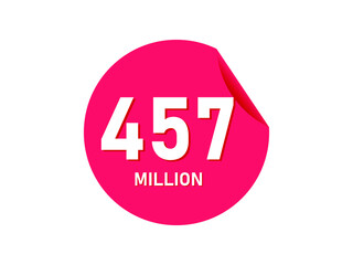 457 million texts on the white background