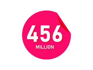 456 million texts on the white background