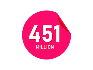 451 million texts on the white background