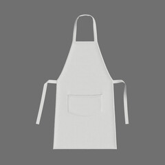 Blank apron mockup, clean apron, design presentation for print, 3d illustration, 3d rendering