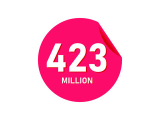 423 million texts on the white background