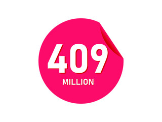 409 million texts on the white background