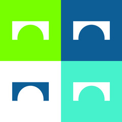 Arch Flat four color minimal icon set