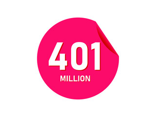 401 million texts on the white background