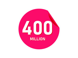 400 million texts on the white background